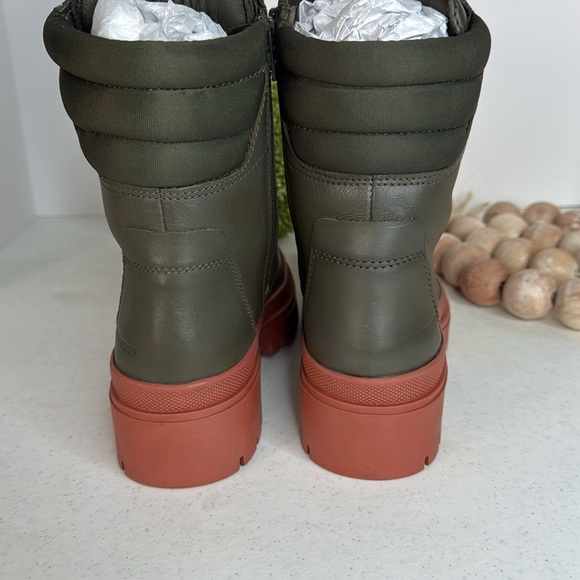 COUGAR Women's Saydee Leather combat boot Sz 7/ Olive - Picture 8 of 15